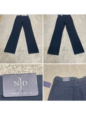 Vtg Shaping Jeans NYDJ Classic Straight Leg 8 Dark Indigo Lift Tuck Slimming NWT